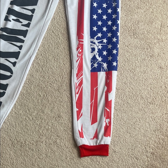 New York Patriotic Jogger Pants - Red, White, and Blue - Picture 4 of 5